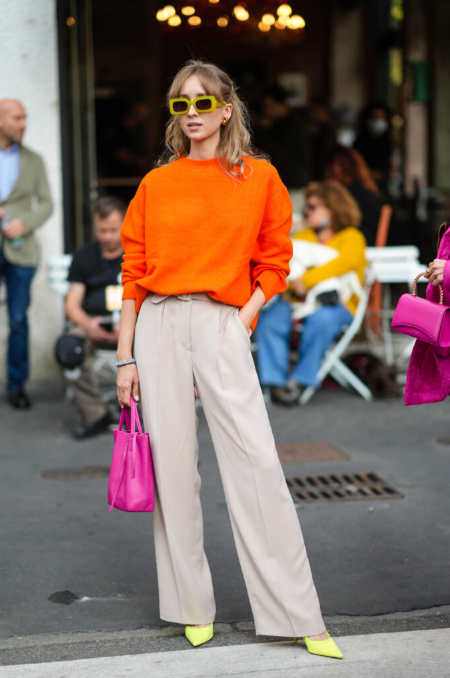 Comment porter le pantalon orange pour femme