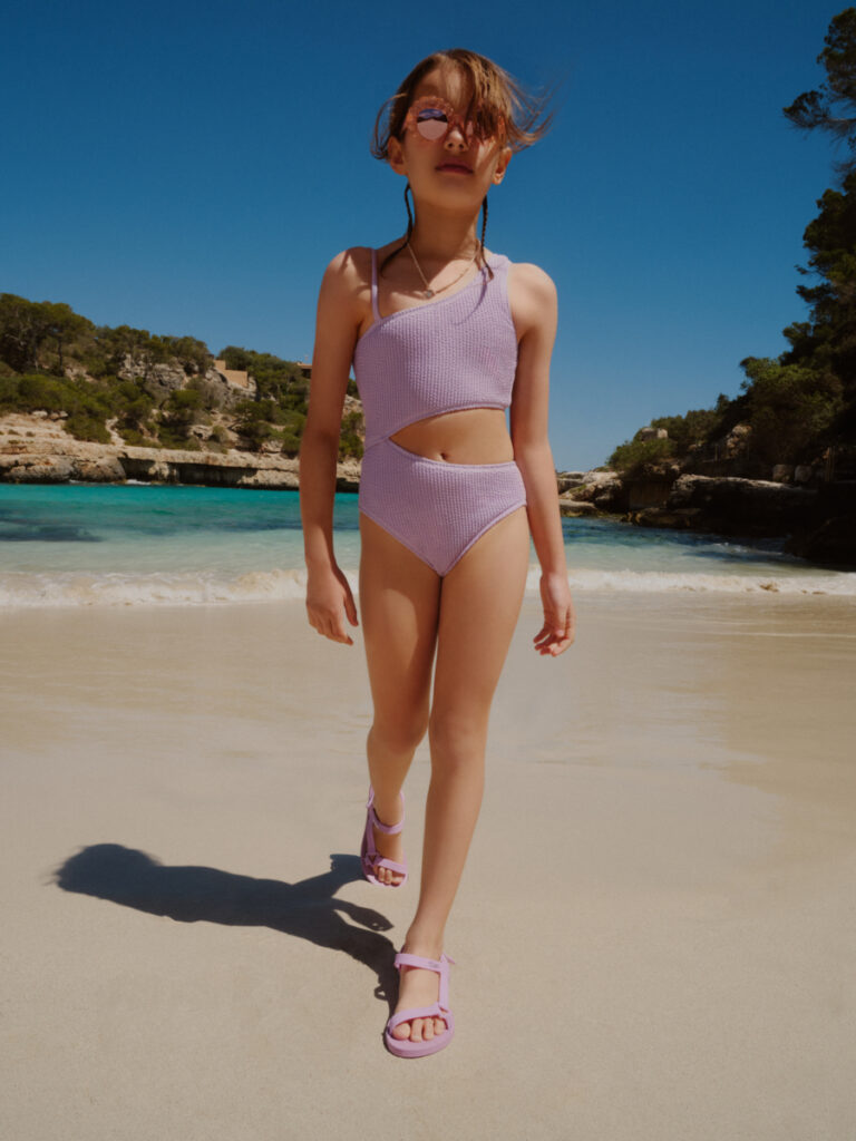 maillot de bain lilas pour fille